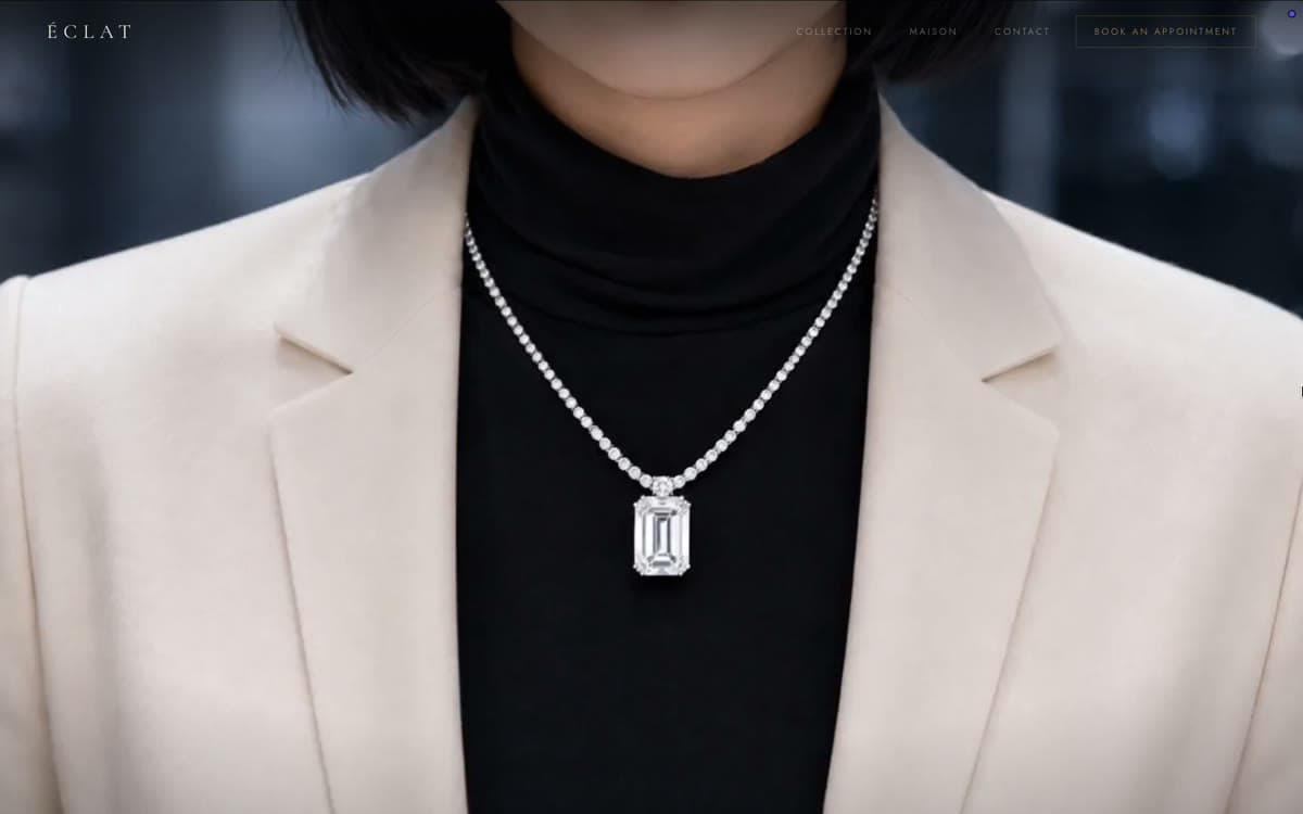ÉCLAT, Haute Joaillerie, homepage