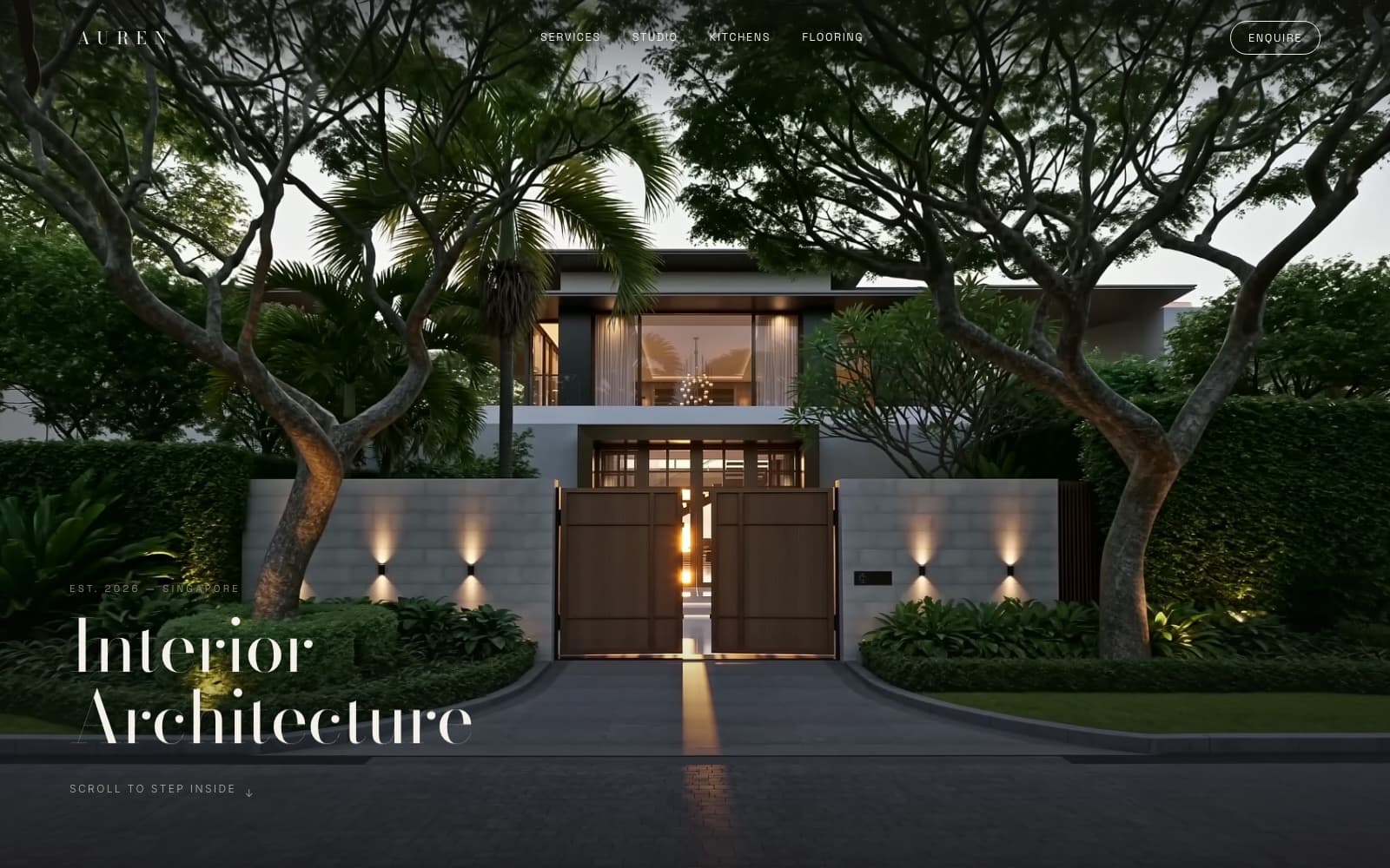 AUREN, Interior Architecture, homepage