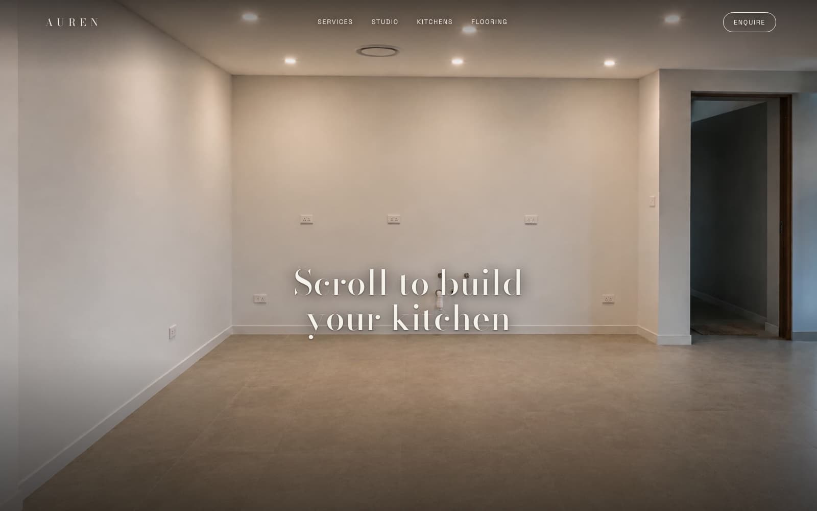 AUREN Kitchens, Scroll-Built Kitchen, homepage