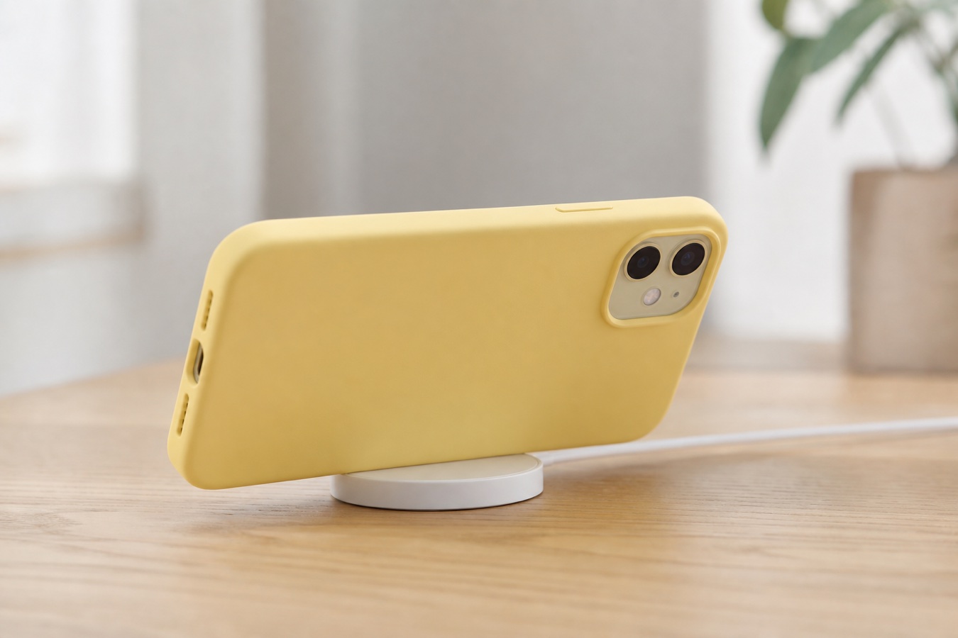The butter case on a magnetic charger