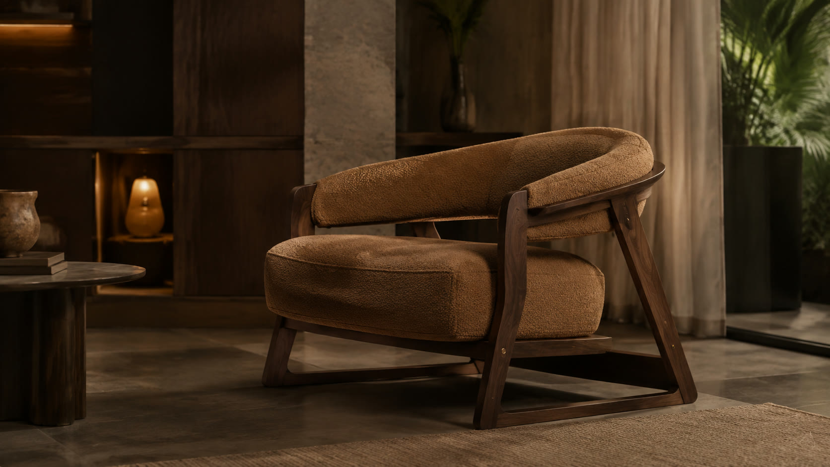 Boucle armchair