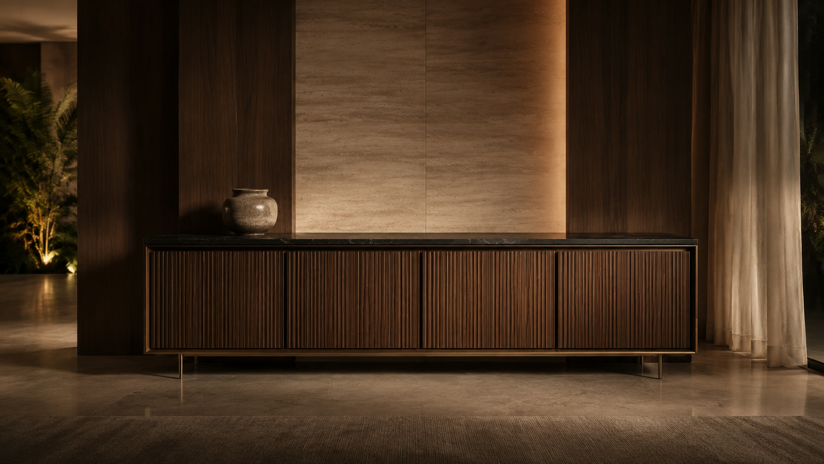 Walnut sideboard