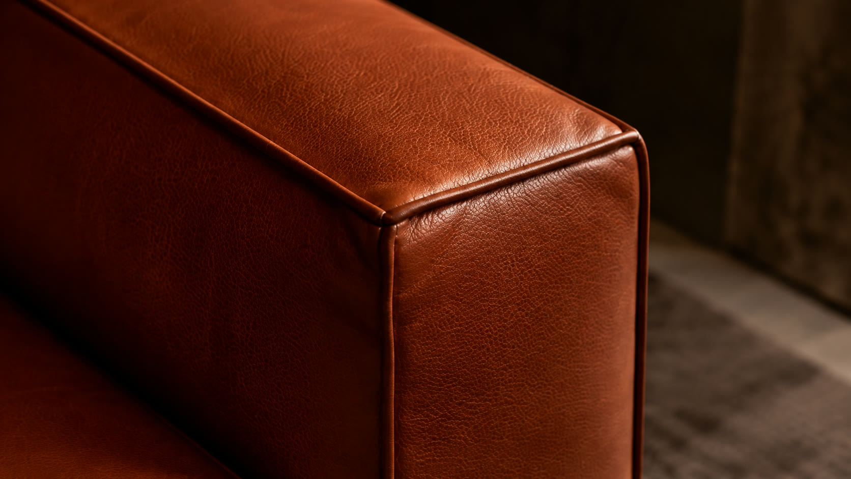 Leather armrest detail