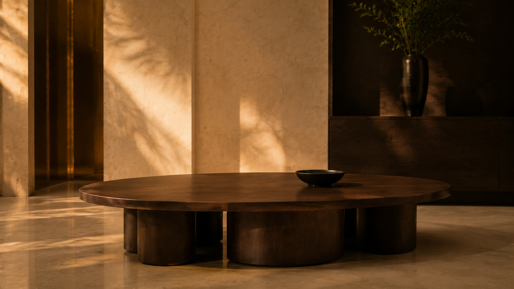 Walnut coffee table