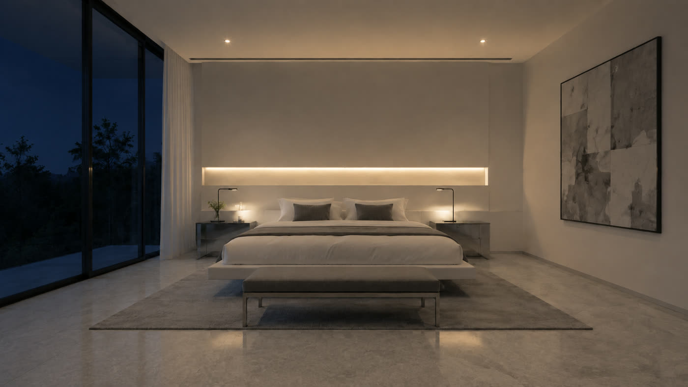 Bedroom at night