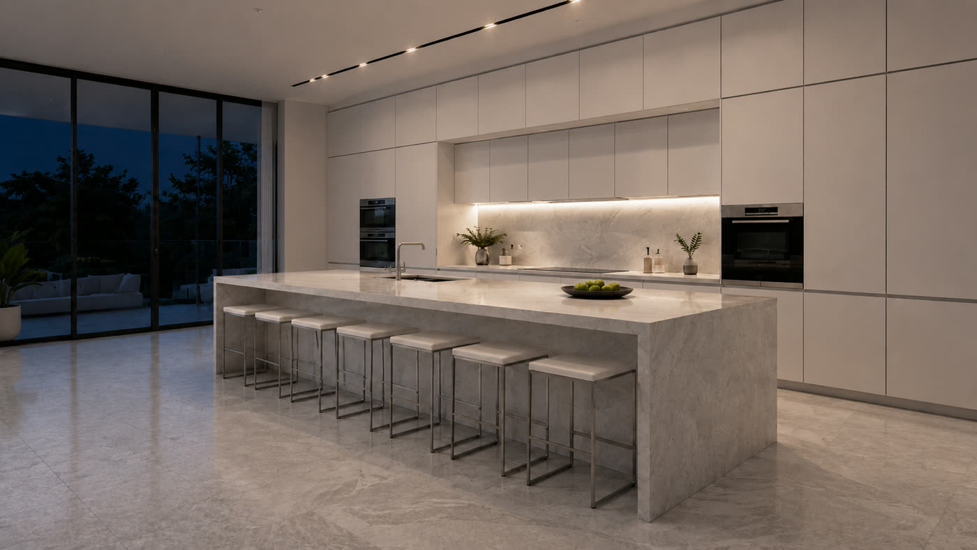 Kitchen at night