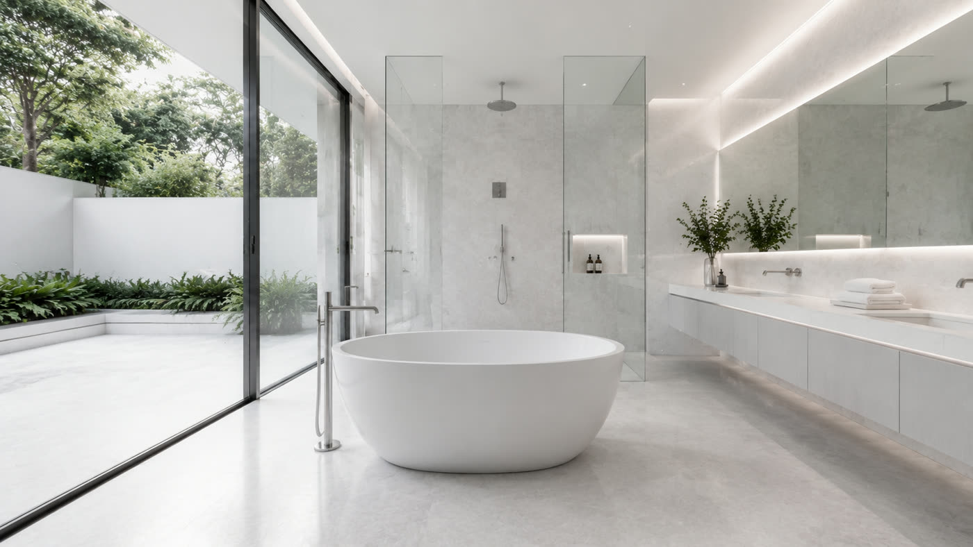 Bathroom in daylight