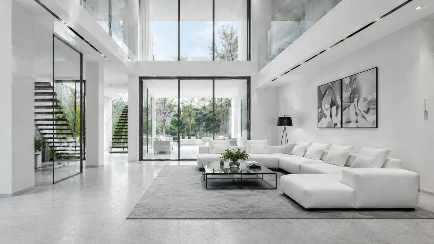 Living room in daylight