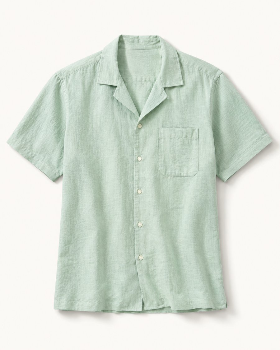 Sage camp collar shirt