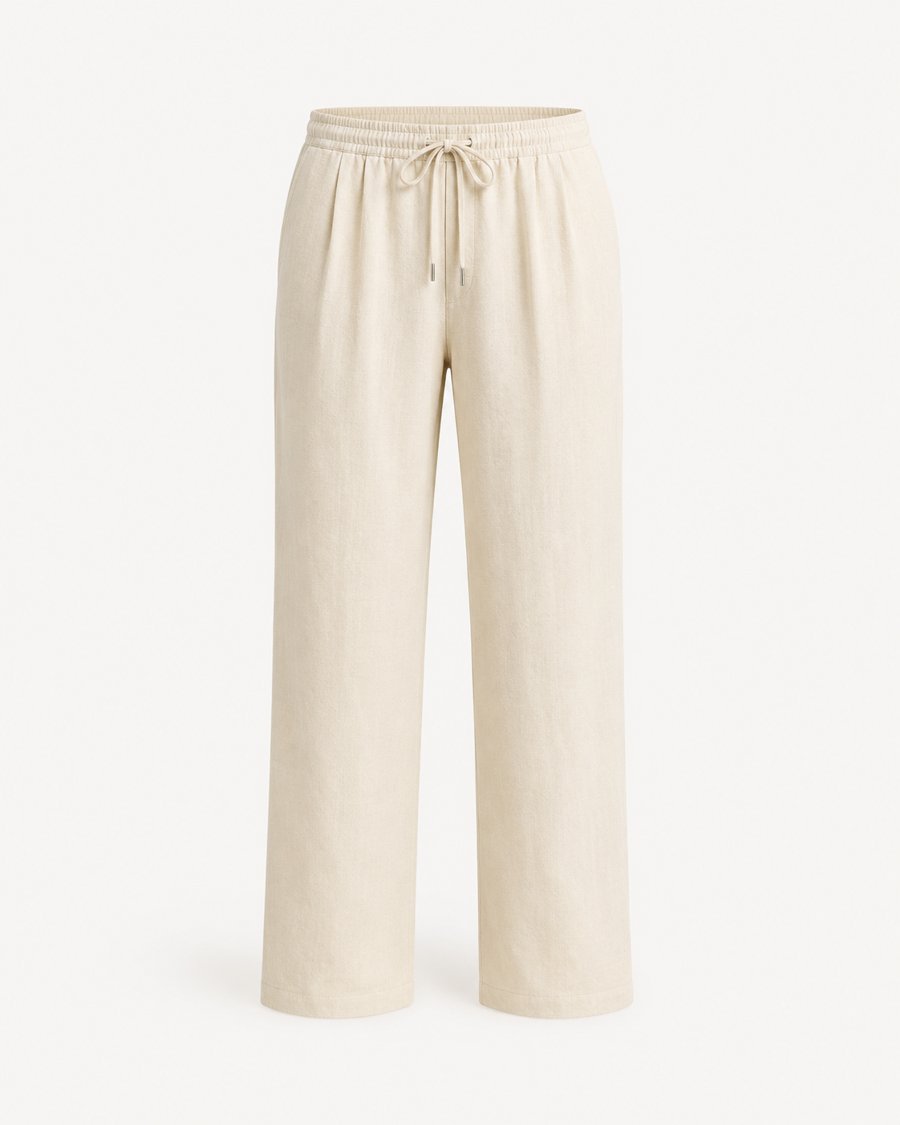 Drawstring linen trousers