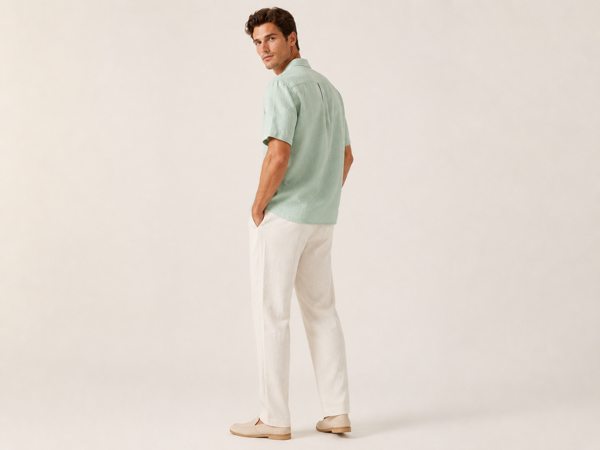 Back view of the camp collar shirt