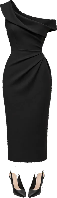 Black sculptural dress
