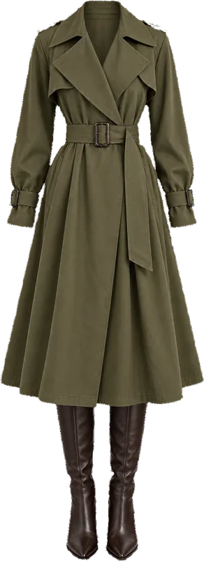 Olive evening trench