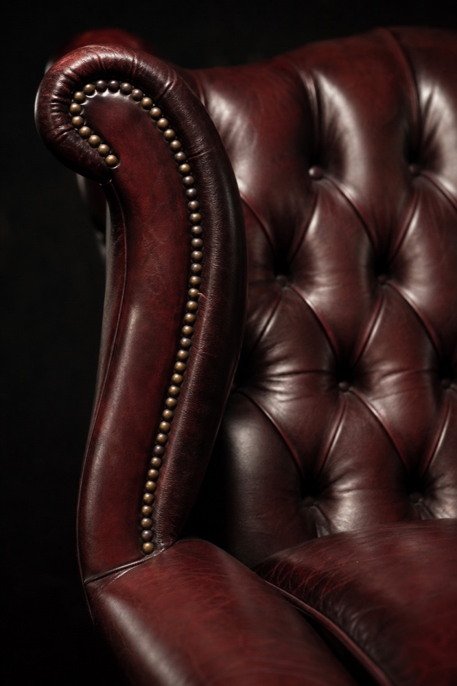 Tufting and brass studs