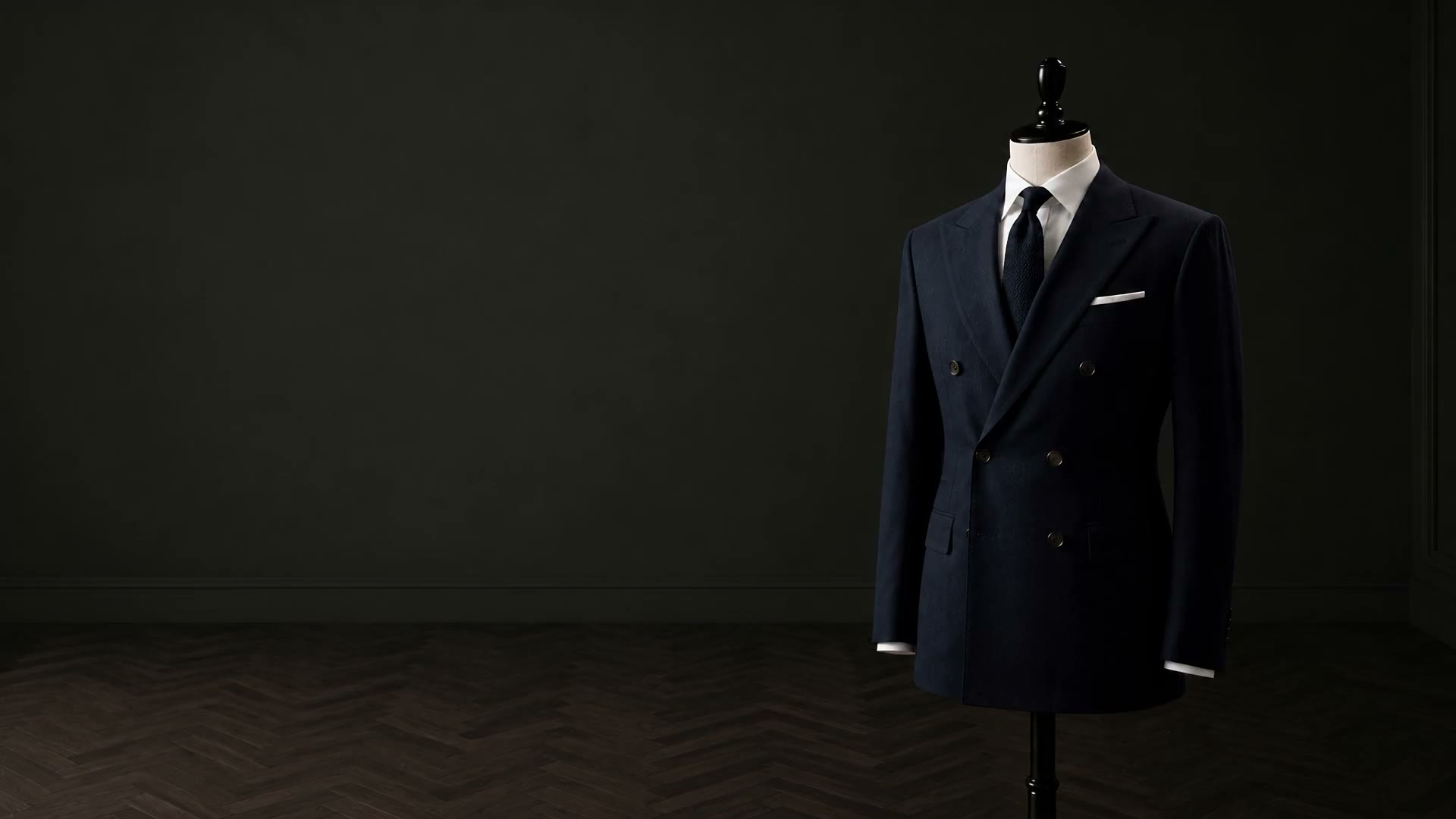 The Sovereign — midnight navy double-breasted suit
